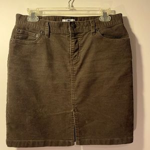 Brown corduroy skirt Gap